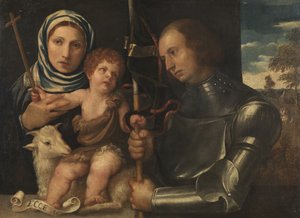 الرضيع القديس يوحنا بقديسة الأنثى وقديس المحارب ، 1510-20