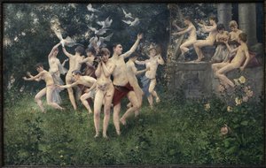 عيد الربيع (مشهد استعاري). لوحة لكاريل فيتسلاف ماسيك (1865-1927) ، زيت على قماش بواسطة Vitezlav Karel Masek