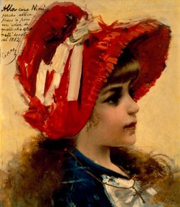 صورة نيني بواسطة فيتوريو ماتيو كوركوس (1859-1933) ، زيت على قماش ، 43 × 37 سم