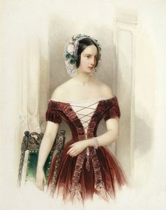 صورة لدوقة روسيا الكسندرا نيكولايفنا (1825-1844) أميرة هيس كاسل "" (دوقة روسيا الكبرى الكسندرا نيكولايفنا) لوحة رسمها فلاديمير إيفانوفيتش هاو (جاو) (1816-1895) حوالي 1840 متحف سانت بطرسبرغ المفتوح في الهواء الطلق بيترهوف