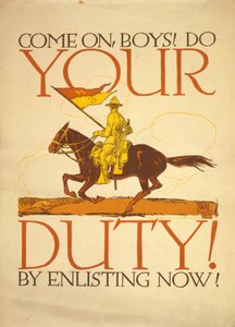 هيا يا أولاد! افعل ما يمليه عليه واجبك! بالتجنيد الآن! 1917 (الشاشة الحريرية الملونة)