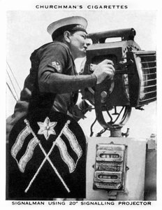 Signalman باستخدام 20 جهاز عرض إشارة ، 1937.