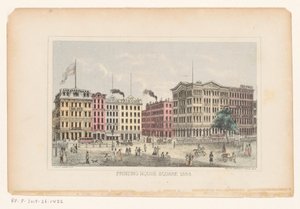بارك رو ، مانهاتن مربع دار الطباعة 1868 (العنوان على الكائن) بواسطة WC Rogers and Co.