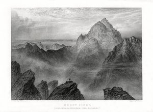 جبل سيناء: جبل موسى كما يظهر من جبل كاتارينا 1887.
