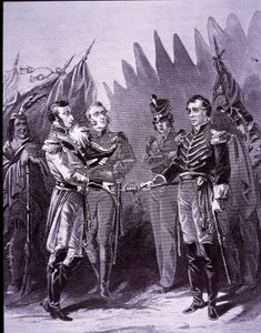 Hull surrenders Detroit (litho)