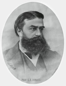Portrait of Giovanni Battista Donati (1826-1873), Italian mathematician and astronomer, engraving