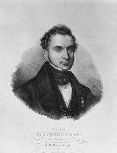 Portrait of Giovanni Rossi (19th century), Italian surgeon, engraving after painting by Enrico Bandini (1807-1888)