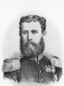 Portrait of Prince Leopold of Hohenzollern-Sigmaringen (1835-1905), Prussian candidate for Spanish throne, engraving