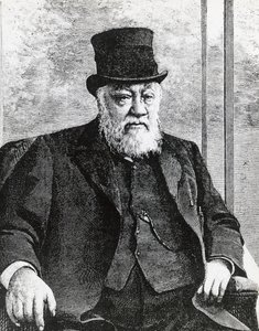 Portrait of Stephanus Johannes Paulus Kruger (1825-1904), President of the South African Republic (or Transvaal), led the Boer war against the English, engraving