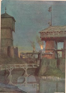 Elsinore ، من "هاملت" بقلم ويليام شكسبير ، طبعة نشرها Hodder und Stoughton في عام 1915 بواسطة حصة مسطحة سيموندز