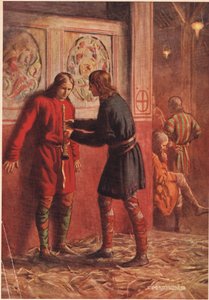 يحاول هاملت جعل Guildenstern يلعب أنبوبًا ، من &39;Hamlet&39; بقلم ويليام شكسبير ، طبعة نشرها Hodder und Stoughton في عام 1915