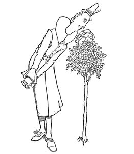 لقد تم نسيان جميع العطاء والأحزان من قبل الشخص الذي استنشق عبيره ، c1930 بواسطة وليام هيث روبنسون