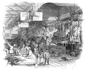 سوق ليدنهول ، عشية عيد الميلاد عام 1845.