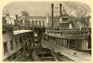 "The Levee at St.Louis" ، ١٨٧٤. بواسطة دبليو روبرتس