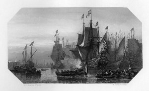Piet Pieterszoon Hein يجلب الأسطول الفضي ، هولندا ، 1629 c1870