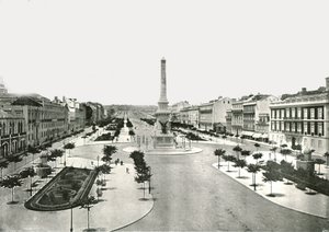 ساحة Restauradores ، لشبونة ، البرتغال ، 1895. بواسطة W and S Ltd
