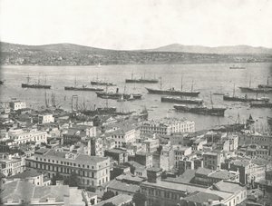 البوسفور يتطلع نحو سكوتاري ، القسطنطينية ، الإمبراطورية العثمانية ، 1895. بواسطة W and S Ltd