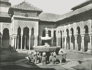 محكمة الأسود ، الحمراء ، غرناطة ، إسبانيا ، 1895. بواسطة W and S Ltd