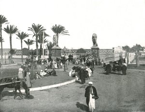 كوبري قصر النيل ، القاهرة ، مصر ، 1895. بواسطة W and S Ltd