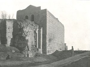 برج نزل منه القديس بولس في سلة ، دمشق ، سوريا العثمانية ، 1895. بواسطة W and S Ltd