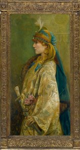 صورة لسارة برنهاردت في دور روكسانا في ""أدريان ليكوفريور"" لروبرتسون، ولفورد جراهام (1867-1948). زيت على قماش، الحجم: 122x61 بواسطة ولفورد جراهام روبرتسون