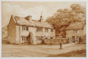 منزل في هيل توب، مينوود، حوالي عام 1870 (غسيل بالقلم الجاف والحبر) بواسطة والتر بريثويت