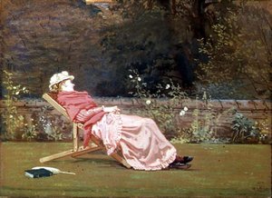 روزاليند ، كونتيسة كارلايل (1845-1921) في الحديقة في ناوورث بواسطة والتر كرين