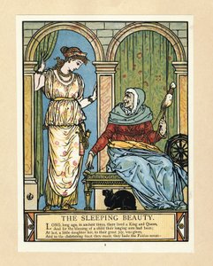 الأميرة تتعلم الدوران ، من The Blue Beard Picture Book ، حانة. 1879 (لون ليثو) بواسطة والتر كرين