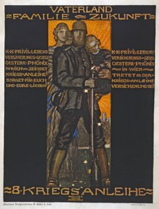 الوطن ، الأسرة ، المستقبل؟ حانة. 1918 (الطباعة الحجرية الملونة) بواسطة والتر ديتز