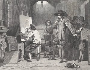 اكتشف سيباستيان غوميز من قبل سيده موريللو ، في العمل ، من المصور L ... ، 29 أبريل 1848. بواسطة والتر جورج ميسون