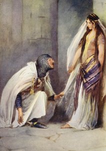 رسم توضيحي لإيفانهو للسير والتر سكوت (ليثو ملون)