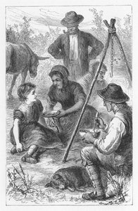 مشهد من The Mill on the Floss لجورج إليوت ، c1880 بواسطة والتر جيمس ألين