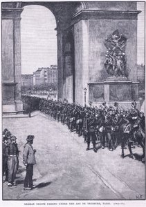 القوات الألمانية تمر تحت قوس النصر 1871 م بواسطة والتر باجيت
