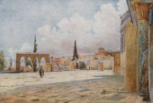 الرواق الجنوبي للمسجد والمنبر الصيفي ، القدس