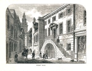 Dyers 'Hall ، College Street ، كما أعيد بناؤها 1857 بواسطة والتر ثورنبيري