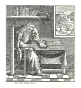 The Grub Street Hermit. من صورة نشرها ريتشاردسون ، 1878 بواسطة والتر ثورنبيري