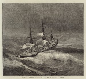HMS Royal Alfred in a Atlantic Gale
