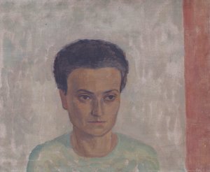 السيدة S. Schönberger في بلوزة خضراء بواسطة والتر جاميرث