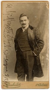 صورة لمغني الأوبرا إنريكو كاروسو 1873-1921 ، 1900. بواسطة وارسو. استوديو الصور رامبرانت