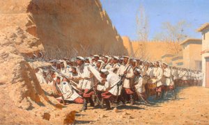 على جدران القلعة. - حلقة من الدفاع عن ف بواسطة Wassili W. Werestschagin
