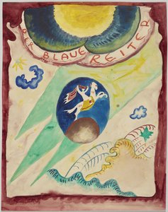 مسودة لغلاف التقويم "Der Blaue Reiter" بواسطة فاسيلي كاندينسكي