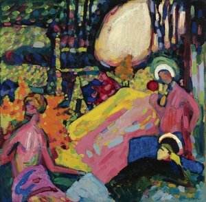 ""Son blanc"" Peinture de Vassily Kandinsky (ou Wassily Kandinski ou Kandinskij بواسطة فاسيلي كاندينسكي