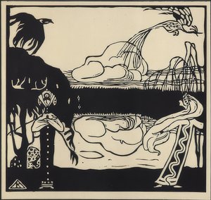 عصفورين. 1907 بواسطة فاسيلي كاندينسكي