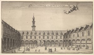 بيرسا بشكل عام البورصة الملكية في لندن رويال إكستشينج ، لندن ، كاليفورنيا. 1647. بواسطة وينسلوس هولار