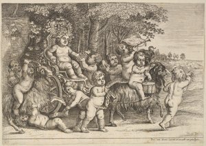 أحد عشر أولاد وثلاثة ماعز ، 1625-77. بواسطة وينسلوس هولار