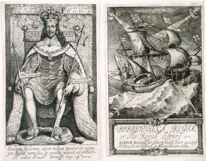 صورة في الصفحة وصفحة عنوان "مكتبة ريجيا ، أو المكتبة الملكية" ، 1659 (النقش والنقش) بواسطة وينسلوس هولار