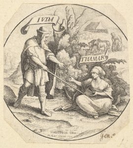 يهوذا وتمار ، 1640. بواسطة وينسلوس هولار