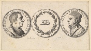 ميداليات مع صور سيبالد بهام وآنا بيهام ، 1647. بواسطة وينسلوس هولار
