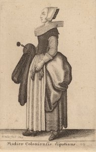 امرأة كولونيا ، 1643 بواسطة وينسلوس هولار