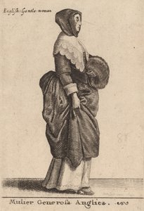 المرأة الإنجليزية النبيلة ، 1642 بواسطة وينسلوس هولار